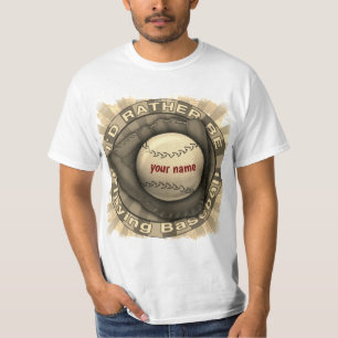 Camiseta Más bien jugar al béisbol