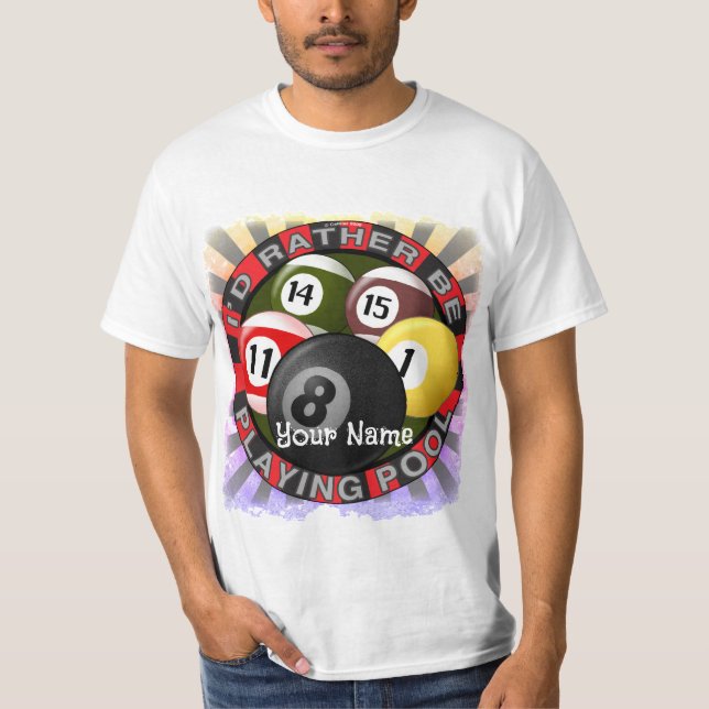 Camiseta Más bien jugar al billar (Anverso)