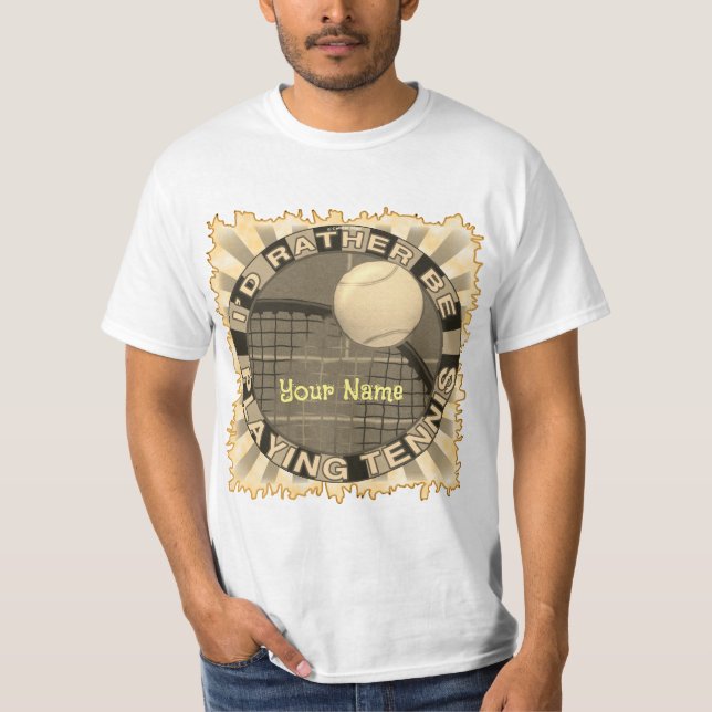 Camiseta Más bien jugar al tenis (Anverso)
