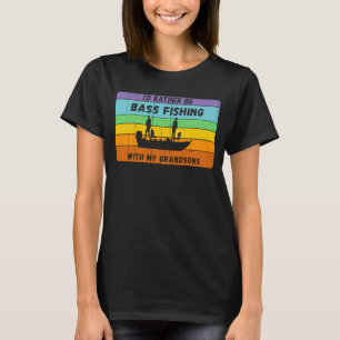Camiseta Más bien ser grosero pescando con abuelitos Vintag