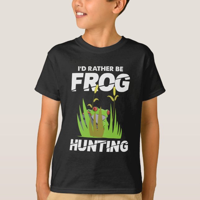 Camiseta Más bien ser rana cazando ranas atrapando la natur (Anverso)