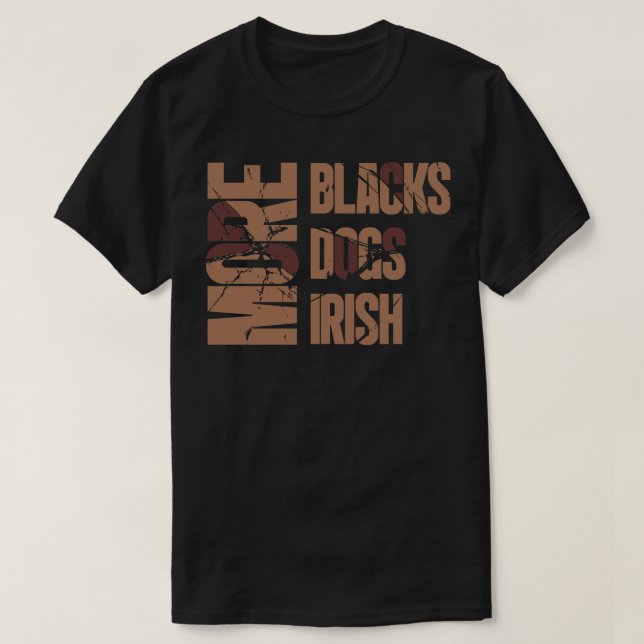 Camiseta Más BLACKS Más PERROS MÁS IRLANDA (Diseño del anverso)