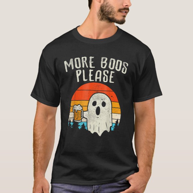 Camiseta Más Bois Por Favor Ghost Beer Halloween Beer Drink (Anverso)