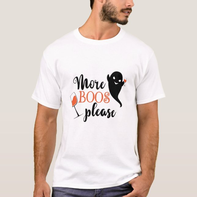 Camiseta Más bots por favor Guay Halloween Ghost (Anverso)