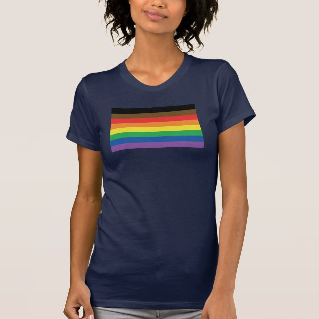 Camiseta Más colorean más personalizable LGBT del arco iris (Anverso)