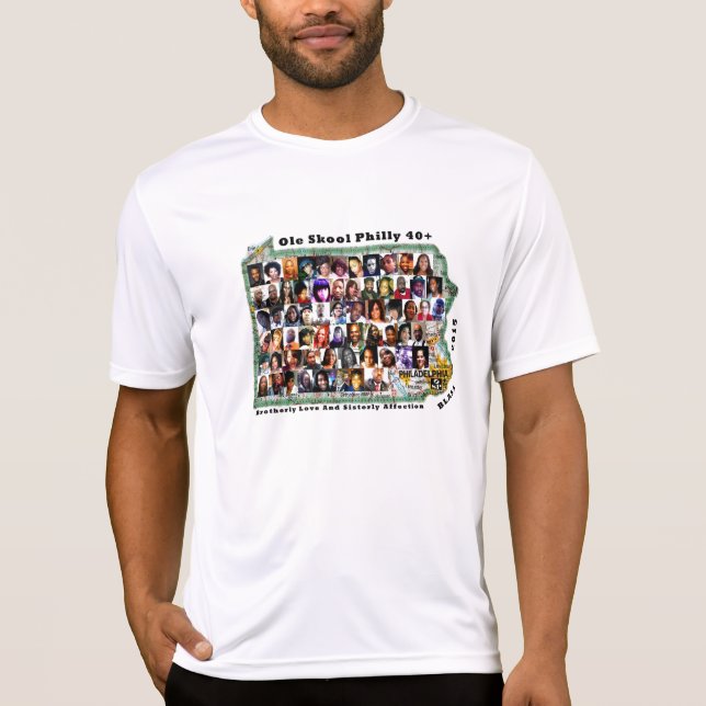 Camiseta Más de 40 Collage Nº 1 con BLASA en la parte poste (Anverso)