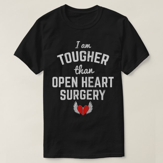 Camiseta Más difícil que la cirugía de corazón abierto, der (Diseño del anverso)