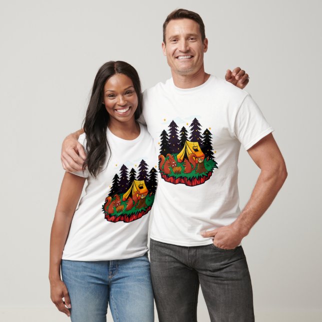Camiseta Más Diversión Con Esta Ardilla De Camping (Unisexo)