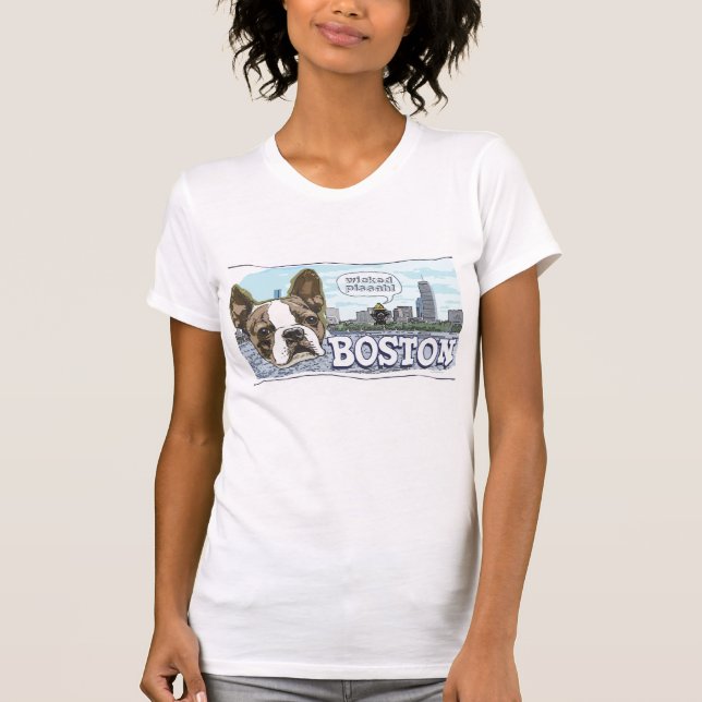 Camiseta Más engranaje travieso de Boston Terrier Pissah (Anverso)