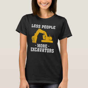 Camiseta Más Excavadoras Trabajador de Construcción Diverti