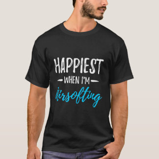 Camiseta Más Feliz Cuando Estoy Airsofocando Hoodie Funny A