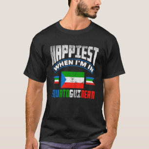Camiseta Más Feliz Cuando Estoy En Guinea Ecuatorial