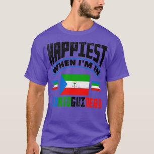 Camiseta Más Feliz Cuando Estoy En Guinea Ecuatorial