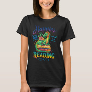 Camiseta Más feliz cuando estoy leyendo