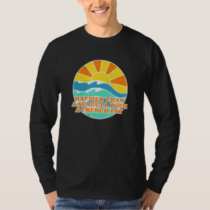 Camiseta Más Feliz Que Una Playa De Gaviota De Humor Bum