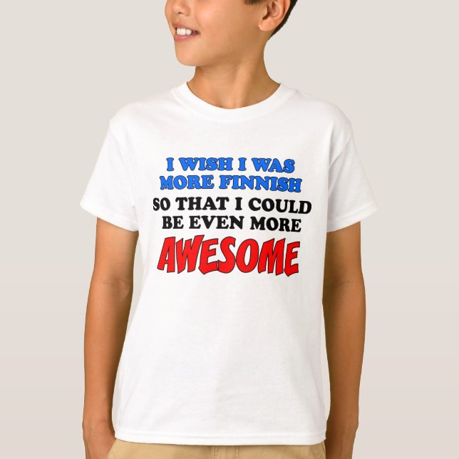 Camiseta Más finlandés más asombroso (Anverso)