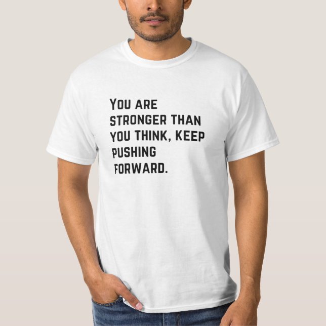 Camiseta más fuerte, camiseta motivacional, inspir (Anverso)
