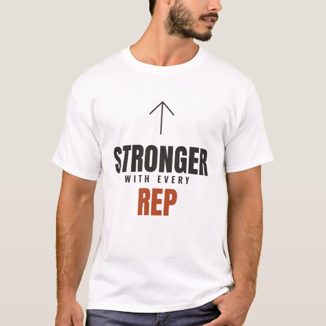 Camiseta Más Fuerte Con Cada Repetición (Anverso)