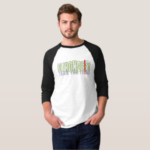 Camiseta Más fuerte de lo que crees   Raglan 3/4 masculino