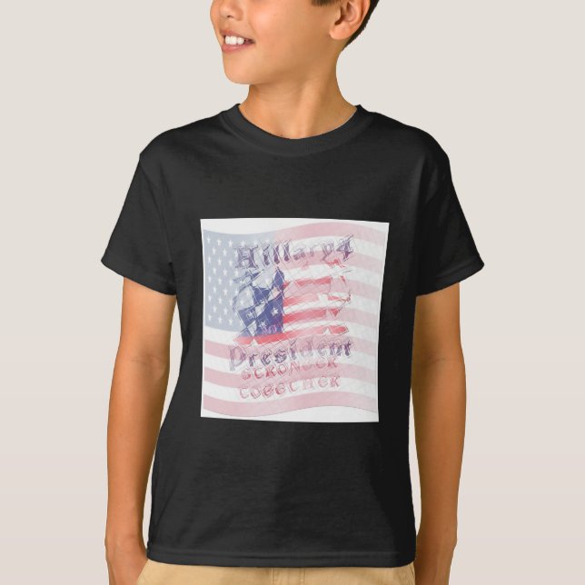 Camiseta Más fuerte juntos USA Hillary 4 Presidente America (Anverso)