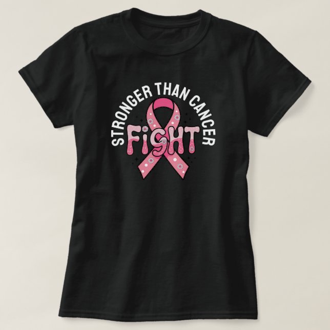 Camiseta Más fuerte que el cáncer (Diseño del anverso)