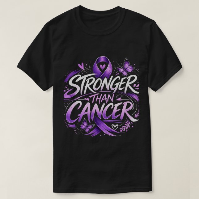 Camiseta Más Fuerte Que El Cáncer (Diseño del anverso)