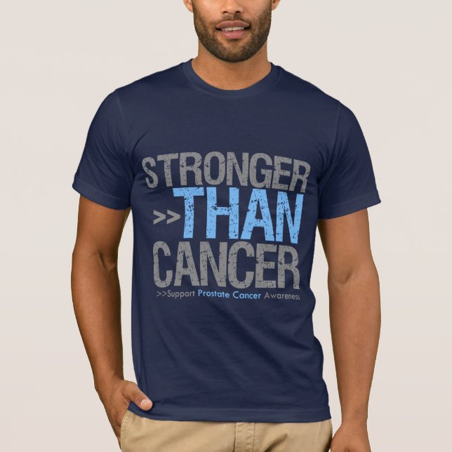 Camiseta Más fuerte que el cáncer - cáncer de próstata (Anverso)