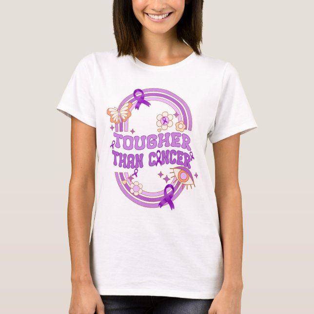 Camiseta más fuerte que el cáncer de páncreas Conciencia (Anverso)