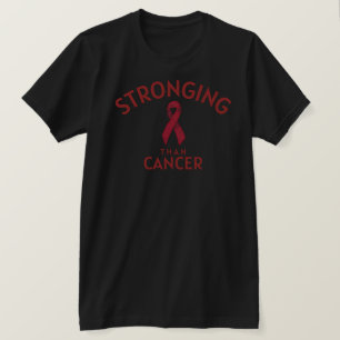 Camiseta Más fuerte que el cáncer – Detalle de imp