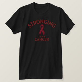 Camiseta Más fuerte que el cáncer – Detalle de imp