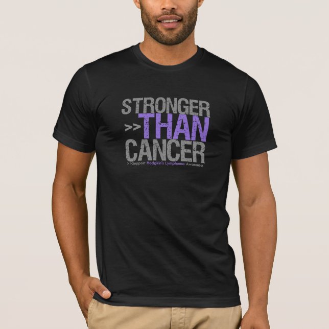 Camiseta Más fuerte que el cáncer - el linfoma de Hodgkin (Anverso)