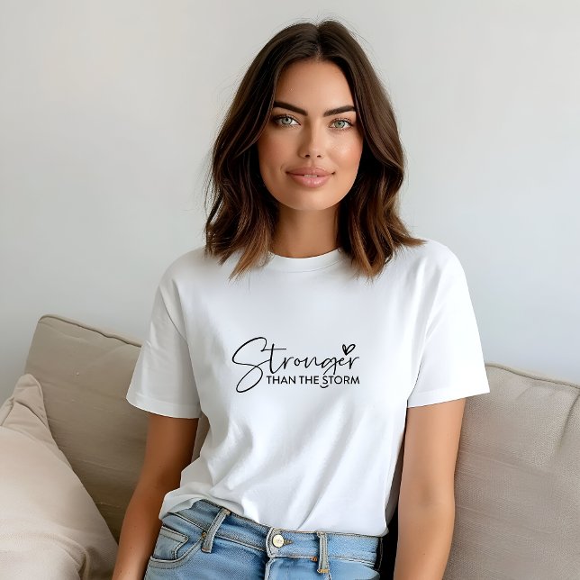 Camiseta Más fuerte que la tormenta (White Stronger Than the Storm Woman T-Shirt)