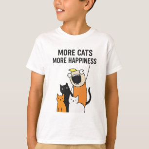 Camiseta Más gatos más felicidad