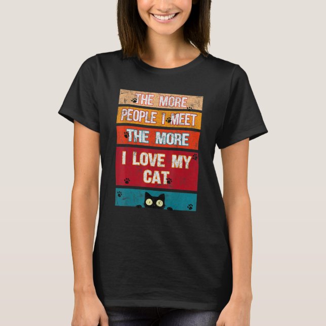 Camiseta Más gente me gusta mi gato (Anverso)