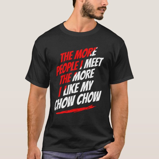 Camiseta Más gente que conozco a Chow Chow Funny Perg Lover (Anverso)