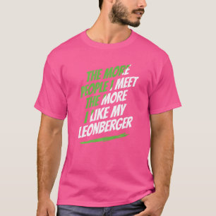 Camiseta Más gente que conozco a Leonberger Funny Perg Love