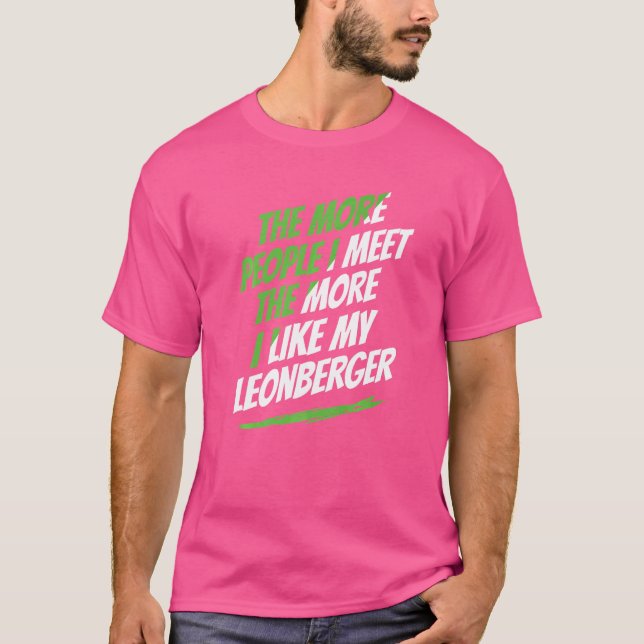 Camiseta Más gente que conozco a Leonberger Funny Perg Love (Anverso)