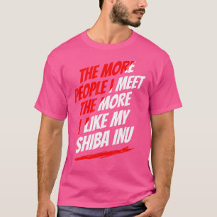 Camiseta Más gente que conozco a Shiba Inu Divertido perro