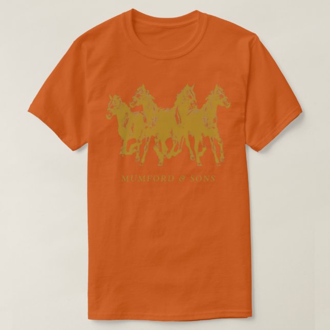 Camiseta MAS Golden Horses Black (Diseño del anverso)