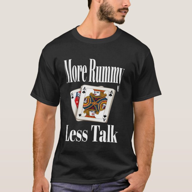 Camiseta Más gracioso Rummy juego de cartas menos llamadas  (Anverso)