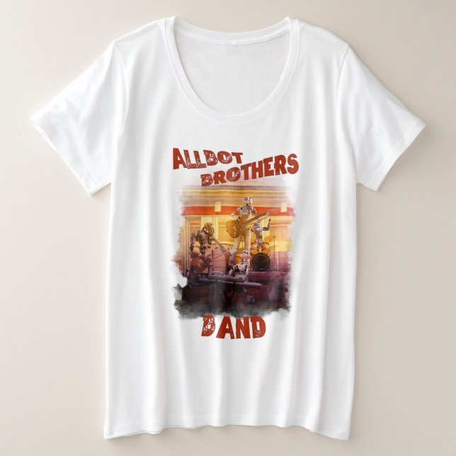 camiseta más grande con banda Allbot Brother's / B (Anverso del diseño)
