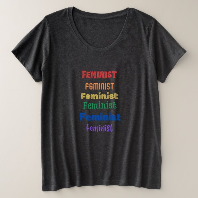 camiseta "más grande" de orgullo feminista (Anverso del diseño)