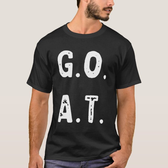 Camiseta Más grande de todos los tiempos G O A T (Anverso)