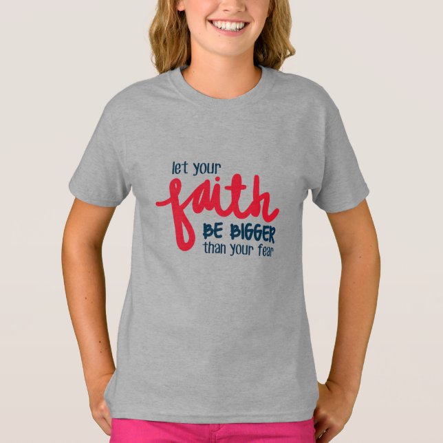 Camiseta Más grande que tu miedo (Anverso)
