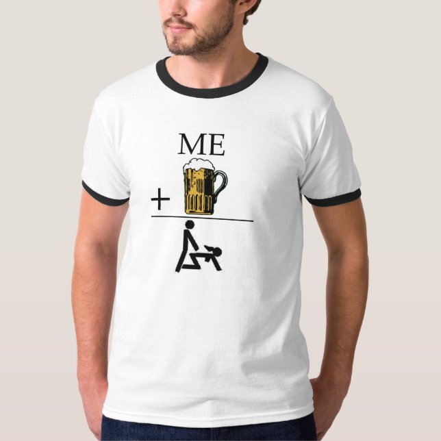 Camiseta Más la cerveza iguala travieso (Anverso)