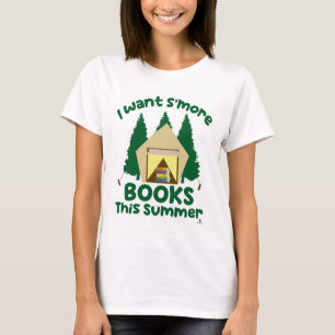 Camiseta Más libros de Smore lema divertido de verano