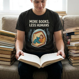 Camiseta Más Libros, Menos Humanos. Lectura