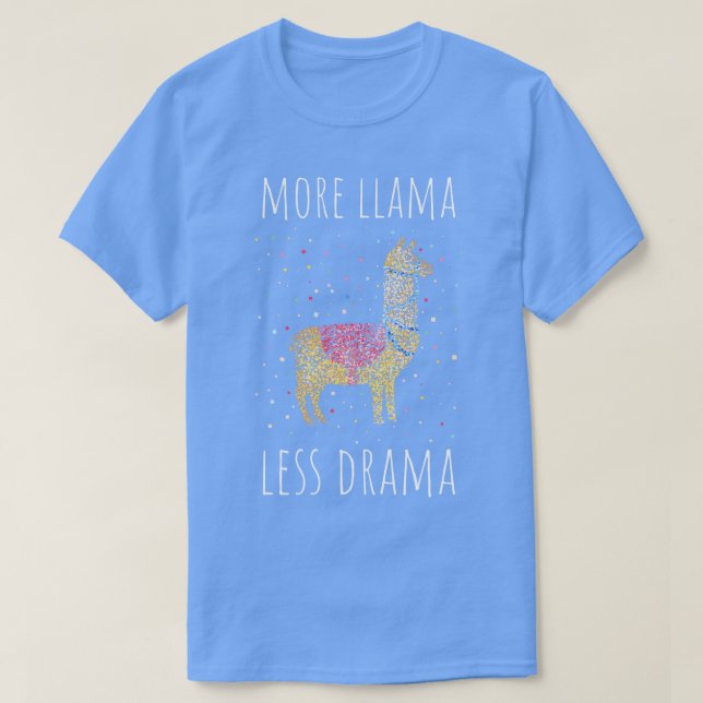 Camiseta Más Llama Menos Drama Alpaca Alpacas (Diseño del anverso)