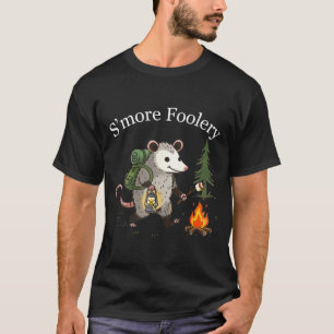 Camiseta Más locura de malvavisco zarigüeya divertida fogat
