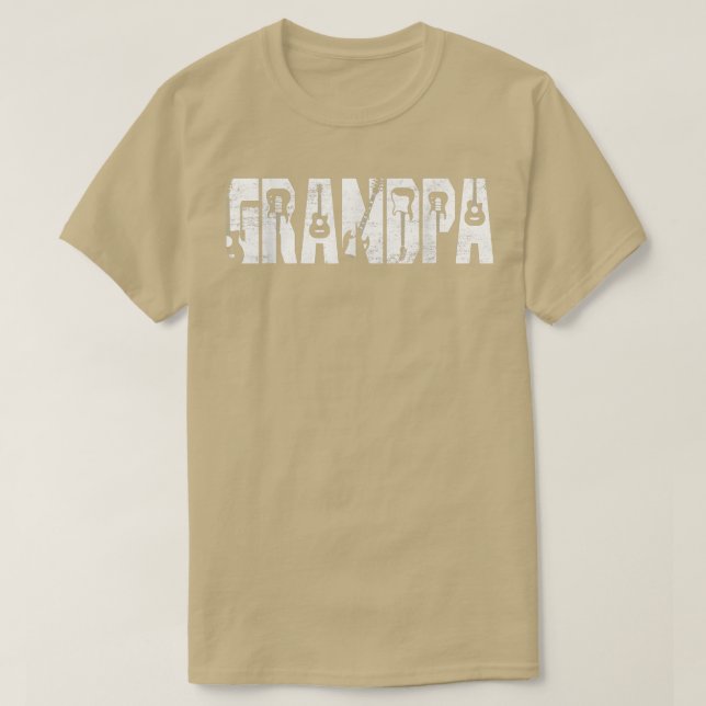 Camiseta Más molesto abuelo que nunca guitarra guitaris (Diseño del anverso)